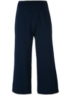 P.a.r.o.s.h. - Cropped Trousers - Women - Polyester - M, Women's, Blue, Polyester