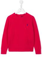 Ralph Lauren Kids Crew Neck Jumper, Girl's, Size: 7 Yrs, Pink/purple