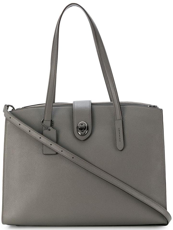 Coach Turnlock Charlie Tote - Grey