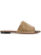 Rochas Embellished Open-toe Sandals - Metallic
