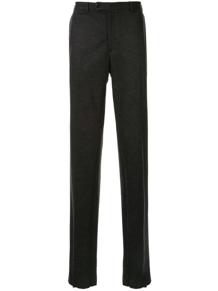 Brioni Creased Slim Fit Trousers - Grey