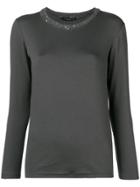 Fabiana Filippi Embellished Neck Top - Black