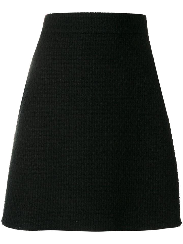 Gucci Tweed A-line Skirt - Black