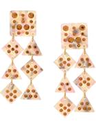 Lele Sadoughi Geometric Draped Earrings - Pink