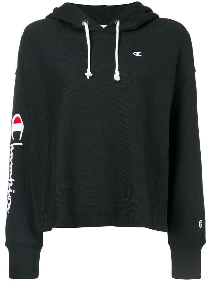 Champion Logo Hoodie - Black