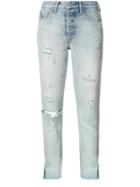 Grlfrnd - Distressed Skinny Jeans - Women - Cotton - 30, Blue, Cotton