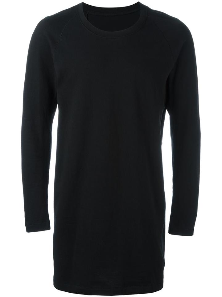 11 By Boris Bidjan Saberi Longsleeved T-shirt, Men's, Size: Small, Black, Cotton