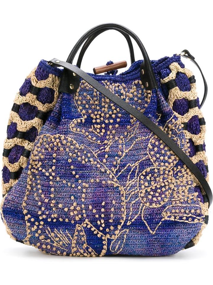 Jamin Puech Floral Application Motif Shoulder Bag