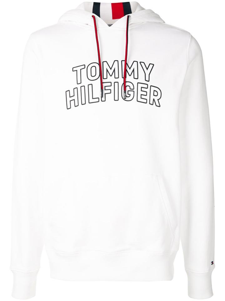 Tommy Hilfiger Branded Hoodie - White