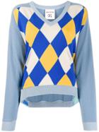 Semicouture Argyle Intarsia Sweater - Blue