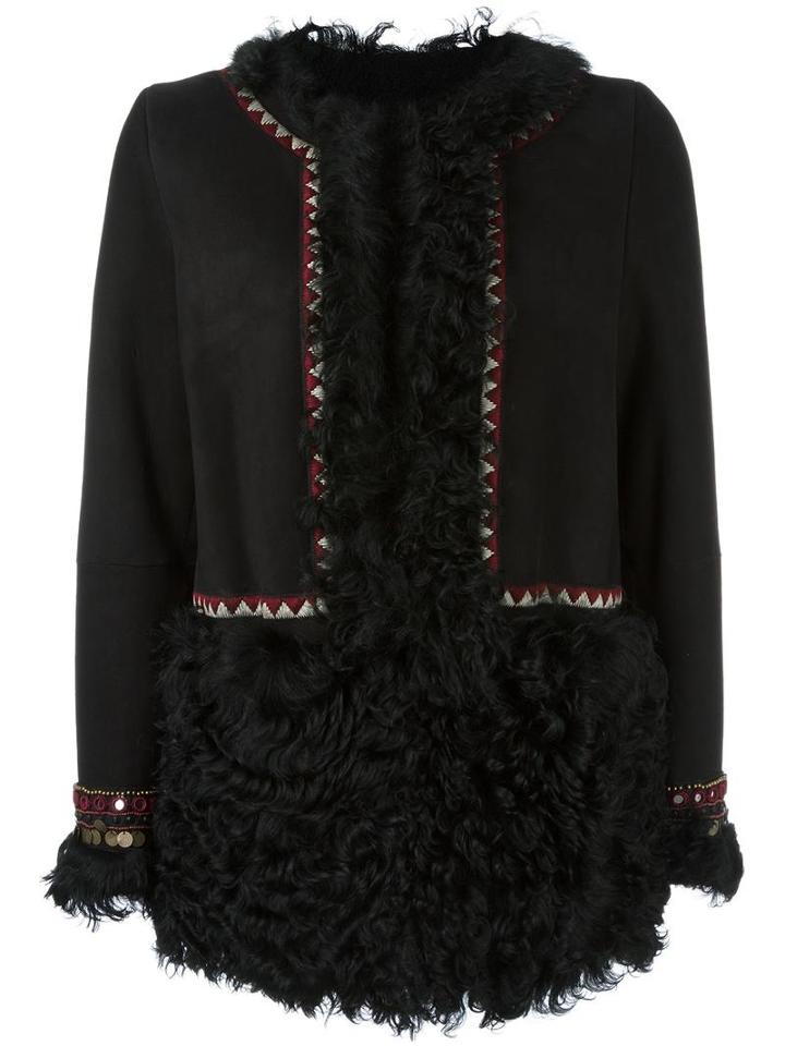 Bazar Deluxe Shearling Jacket, Women's, Size: 44, Black, Sheep Skin/shearling/lamb Fur