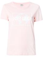 Kenzo World Print T-shirt - Pink & Purple