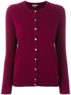 N.peal Round Neck Cardigan - Red