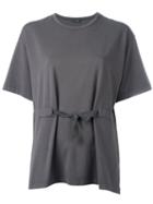 Joseph Tie Detail T-shirt, Women's, Size: Small, Grey, Cotton/spandex/elastane