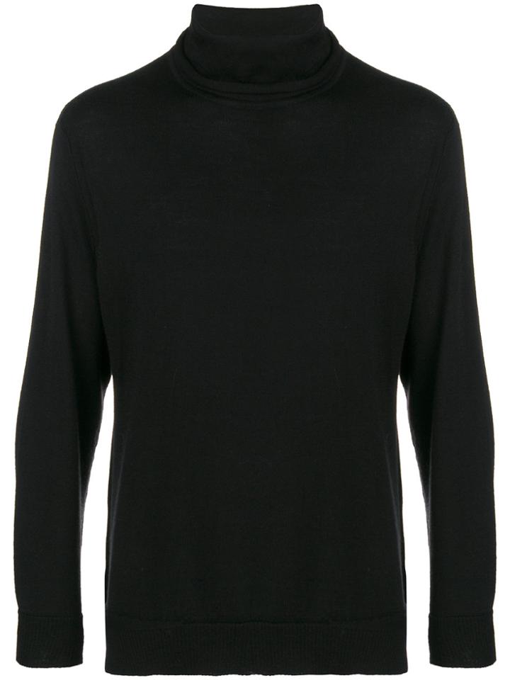Maison Flaneur Roll Neck Sweater - Black