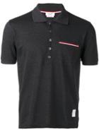 Thom Browne Chest Pocket Polo Shirt, Men's, Size: 2, Grey, Cotton
