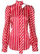 Silvia Tcherassi Juliette Stripe Blouse - Red