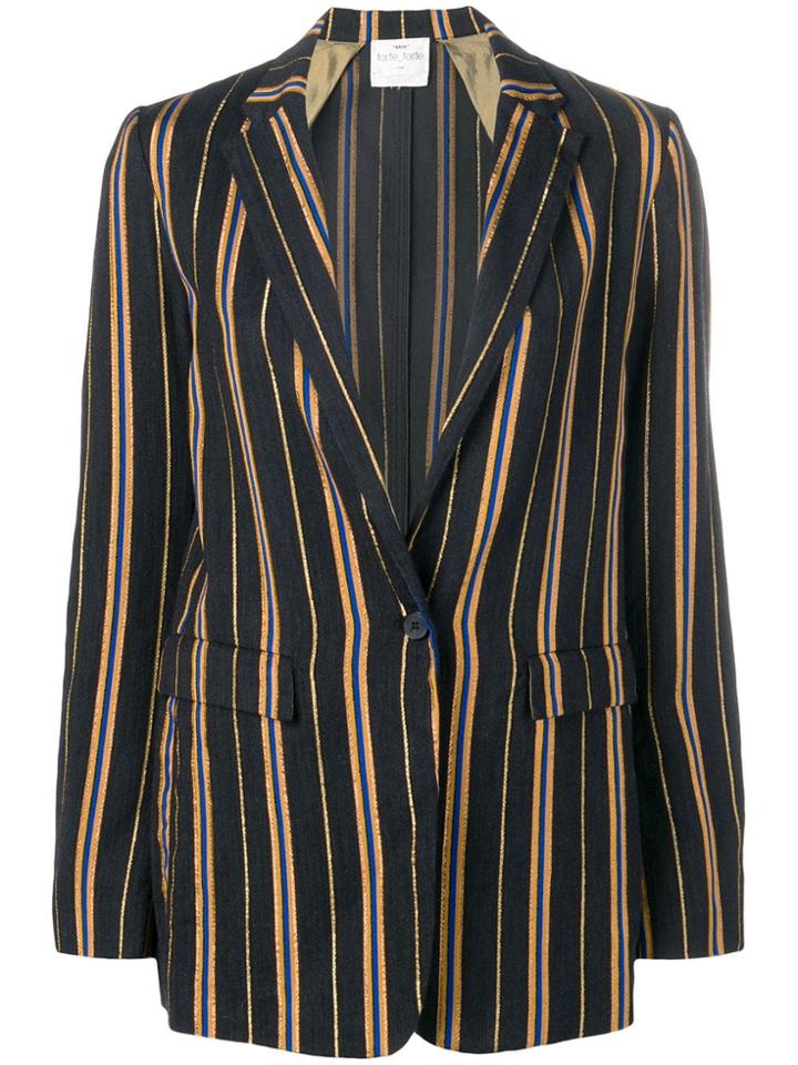 Forte Forte Striped Blazer - Blue