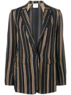 Forte Forte Striped Blazer - Blue