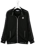 Givenchy Kids Logo Zip-up Sweatshirt - Black
