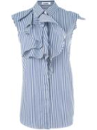 Jil Sander Striped Ruffled Shirt