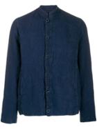 Transit Mock Collar Buttoned Jacket - Blue