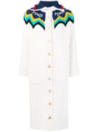 Fendi Knitted Logo Cardigan - White