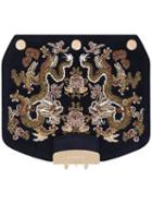 Furla - Embroidered Metropolis Crossbody Bag - Women - Suede/nylon - One Size, Women's, Blue, Suede/nylon