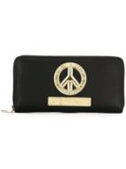 Love Moschino Peace Symbol Zip Around Wallet