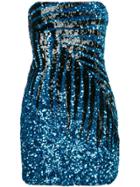Attico Sequinned Cocktail Dress - Blue