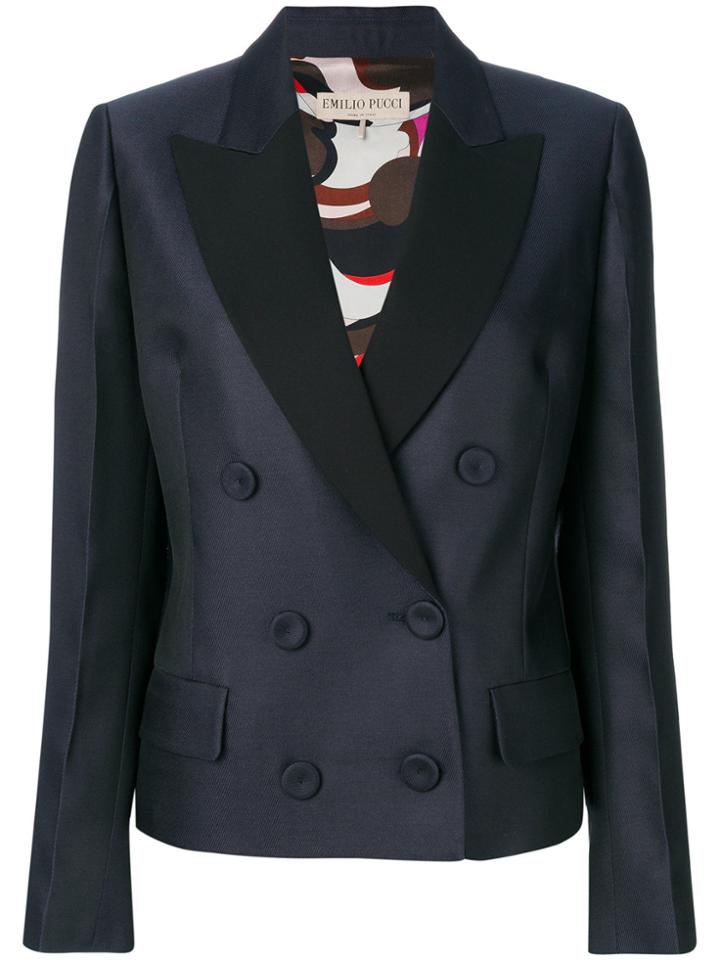 Emilio Pucci Double-breasted Tuxedo Jacket - Blue