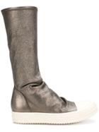 Rick Owens Metallic Mid Calf Boots