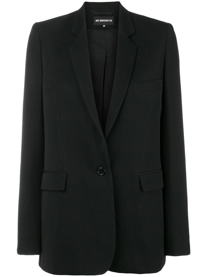 Ann Demeulemeester Classic Lapel Blazer - Black