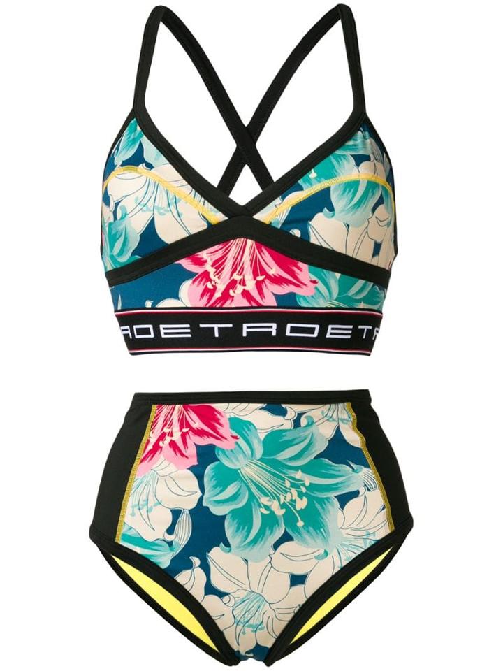 Etro Floral Print Bikini - Blue