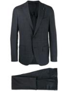 Lardini Plaid Two Piece Suit - Blue
