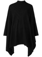 Barrie Knitted Cape Jumper - Black