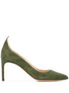 Francesco Russo Textured Pointed Toe Pumps - Green