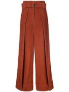 Ulla Johnson High Waist Palazzo Trousers - Red
