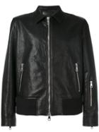 Neil Barrett - Zip Detail Leather Jacket - Men - Leather/polyamide/spandex/elastane/cupro - Xl, Black, Leather/polyamide/spandex/elastane/cupro