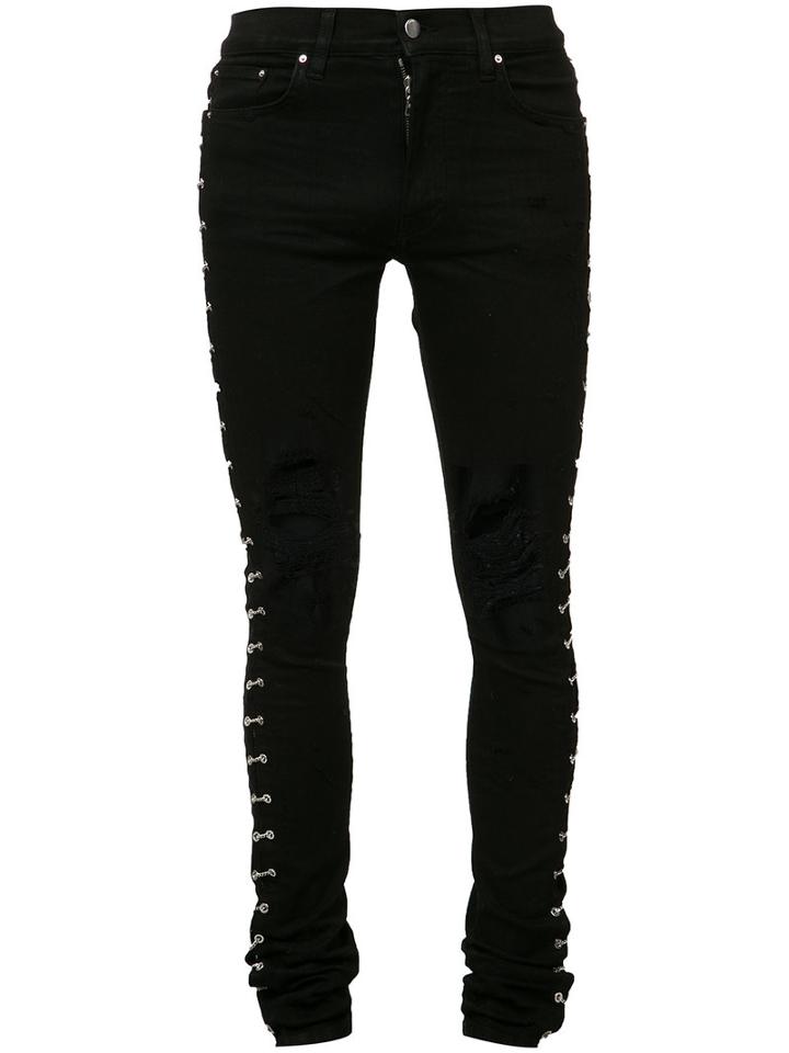 Amiri - Ripped Knees Skinny Jeans - Men - Cotton/spandex/elastane - 32, Black, Cotton/spandex/elastane