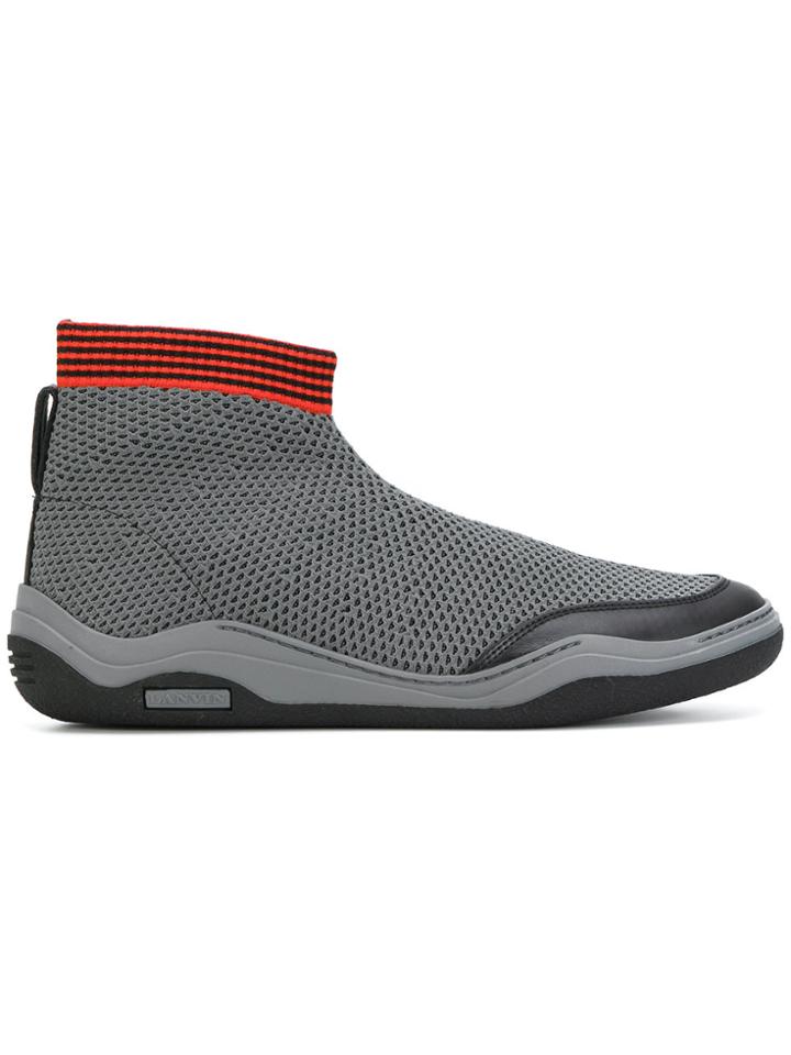 Lanvin Mid-top Diving Sneakers - Grey