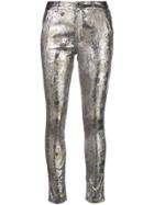 Cynthia Rowley Gold Coast Metallic Trousers - Silver