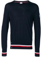 Moncler Gamme Bleu Striped Trim Sweater - Black