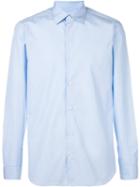 Z Zegna Classic Shirt, Men's, Size: 38, Blue, Cotton