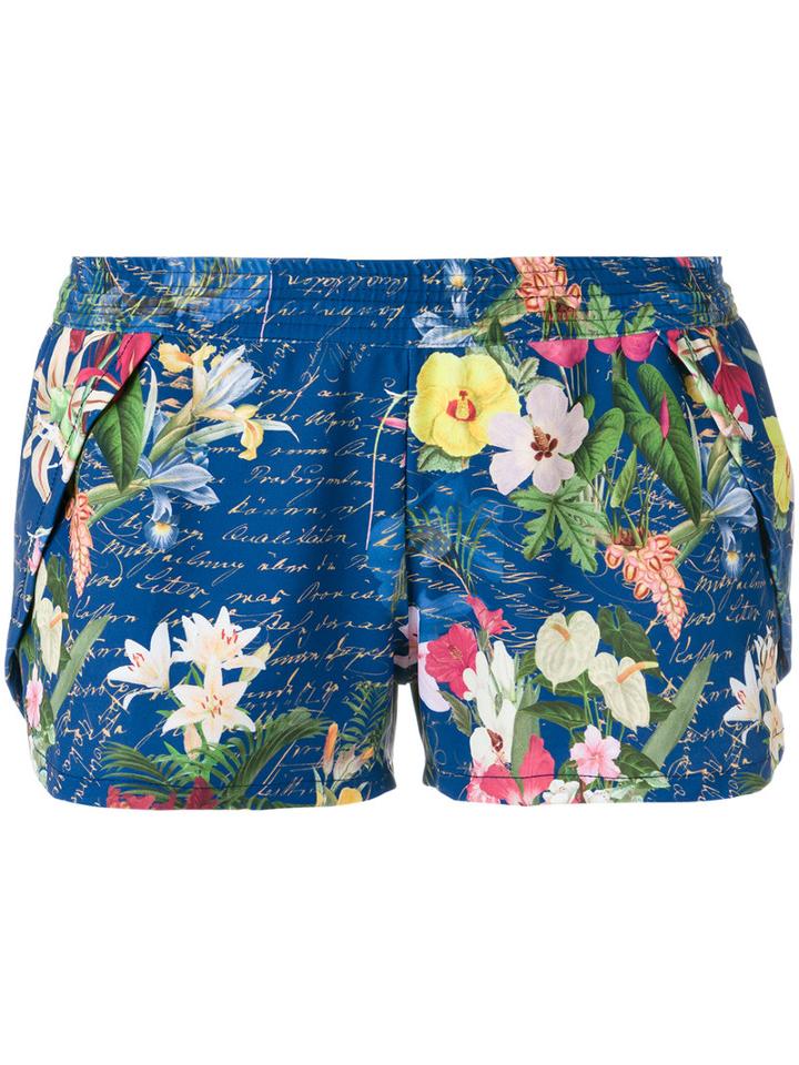 Blue Man Printed Shorts, Women's, Size: P, Polyamide/spandex/elastane