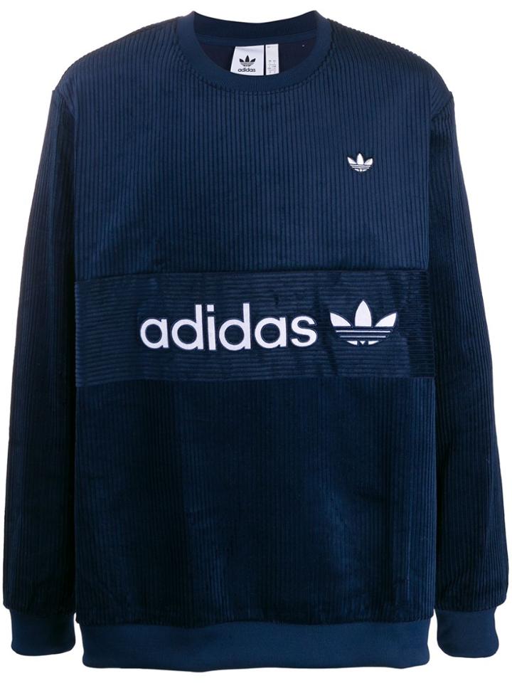 Adidas Corduroy Sweatshirt - Blue