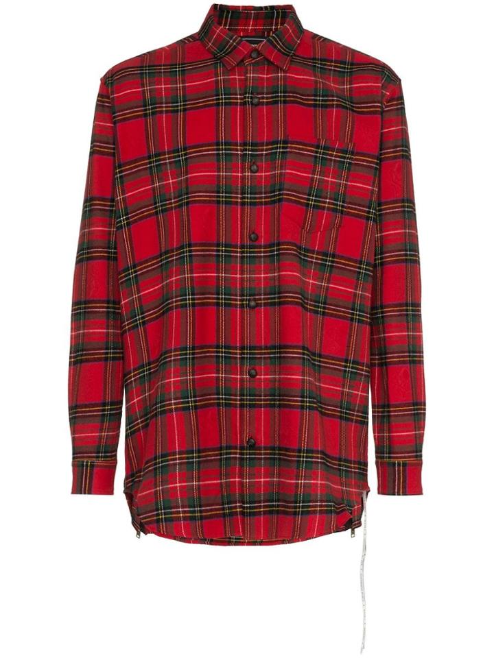 Mastermind Japan Logo Print Checked Shirt - Black