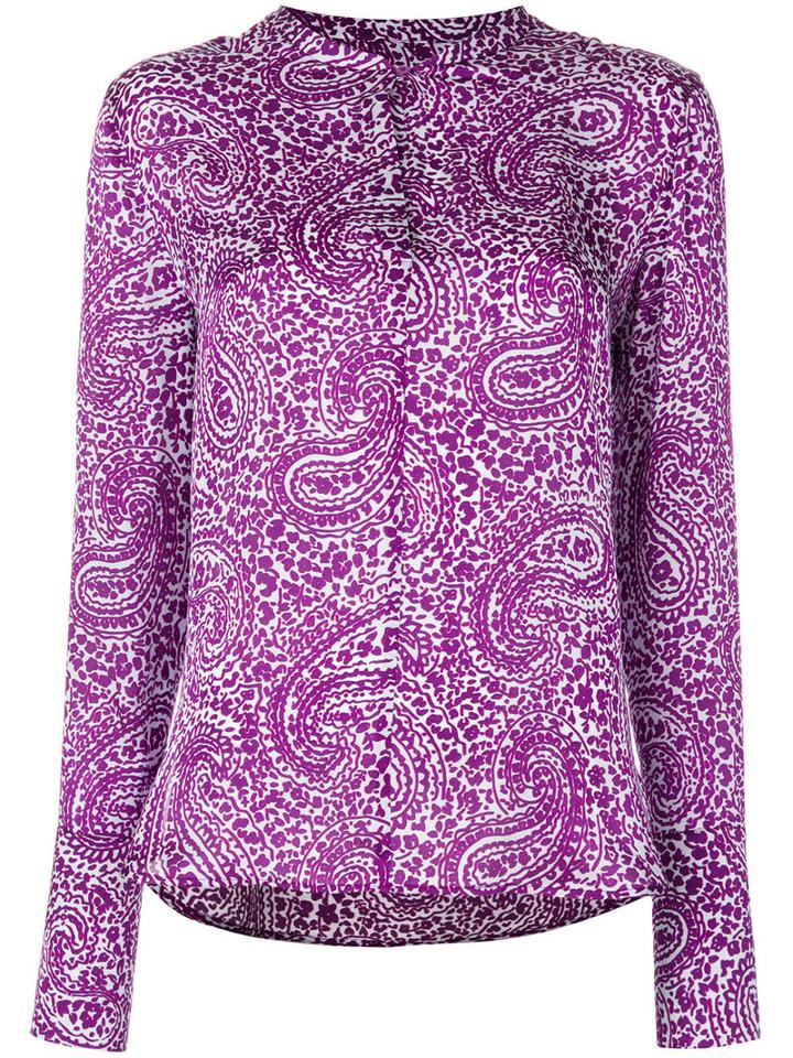 Christian Wijnants - Tiya Blouse - Women - Silk - 40, Pink/purple, Silk