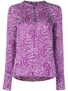 Christian Wijnants - Tiya Blouse - Women - Silk - 40, Pink/purple, Silk