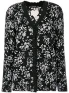 Twin-set Floral Pattern Cardigan - Black